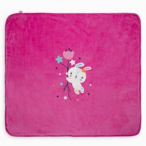 Pink Chic Bunny Reversible Velvet Blanket