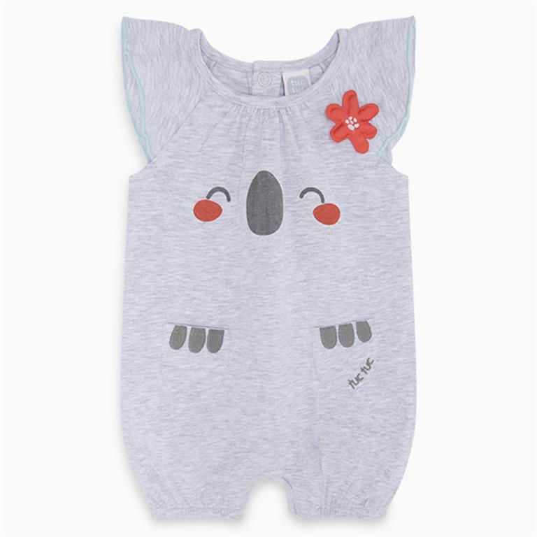 Grey Koala Short Sleeve Romper