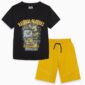 Black and Yellow Fruit Cotton T-Shirt And Bermudas