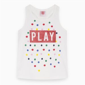 White PLAY Dotted Cotton T-Shirt