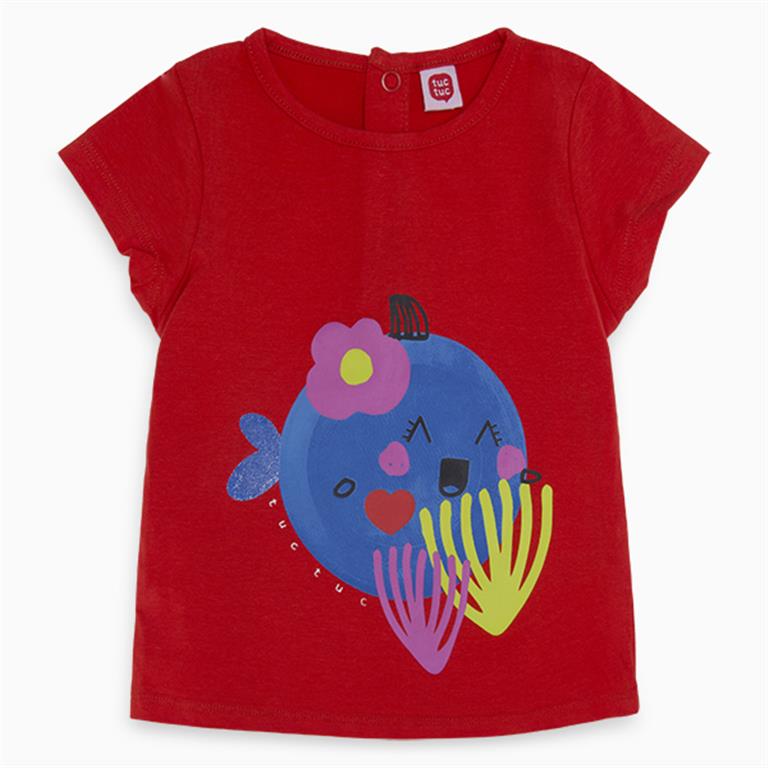 Red Fish Cotton T-Shirt