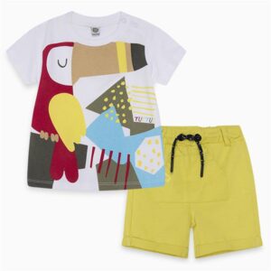 Toucan Cotton T-Shirt and Yellow Shorts